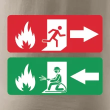 Lidé utíkají, hasiči přibíhají