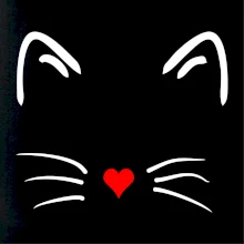 Mačka - srdce namiesto nosa