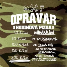 Hodinová mzda - opravár