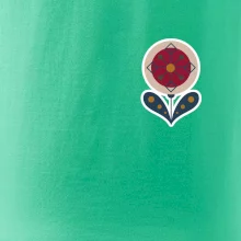 Folklór na prsníku kvetina guľatá