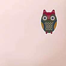 Folklór na prsníku sova