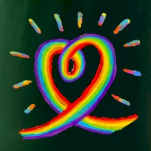 Srdce pride dúha kreslená