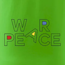War, peace - farebný nápis