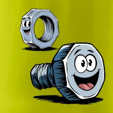 Parové tričko - Skrutka a matka