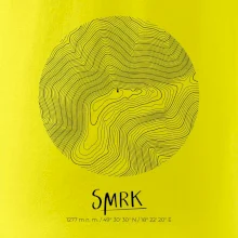 Smrk - vrstevnice v kruhu
