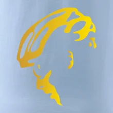 Hlava cyklista zlatá