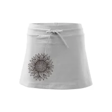 Slnečnica kreslená čiernobiela