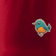 Vtáčik kreslený na prsníku