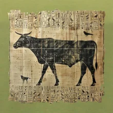 Egyptské hieroglyfy krava