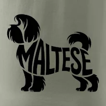 Maltézsky psík nápis v tele