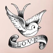 Love holubica - kreslená