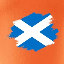 Škótska vlajka kreslená štetcom