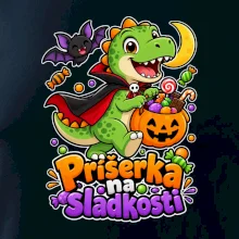 Príšerka na sladkosti - dinosaurus s tekvicou