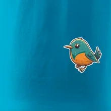 Vtáčik kreslený na prsníku