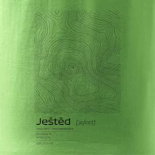 Ještěd - vrstevnice v obdĺžniku