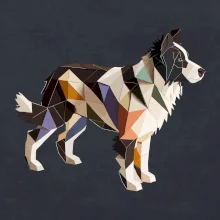 Border kólia zlepená z papiera