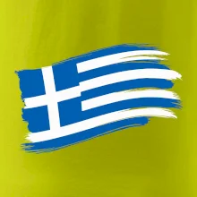 Grécko vlajka - štetkou