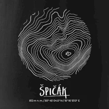 Špičák - vrstevnice v kruhu