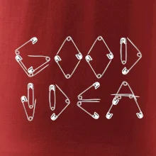 Good Idea nápis zatvárací špendlík