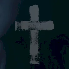 Jesus kríž štetcom