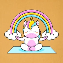 Yoga jednorožec - dúha