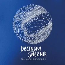 Děčínský Sněžník - vrstevnice v kruhu