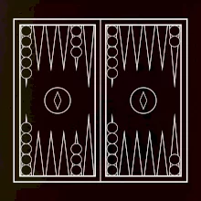 Backgammon čiernobiely