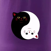 Mačky jin jang farebné