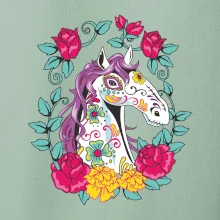 Kôň farebný s kvetinami