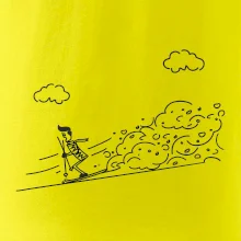 Kreslený lyžiar na horách