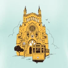 Mallorca - katedrála a električka