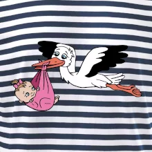 Bocian a bábätko - dievča (Hana-creative)