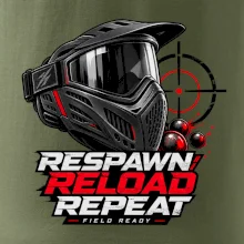 Paintballová maska – Respawn, Reload, Repeat