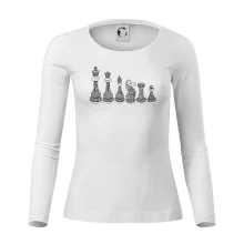 Šachové figúrky v rade - kreslené