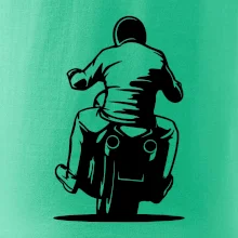 Motorkář na zádech - chopper