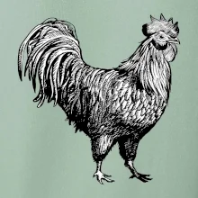 Kohút kreslený čiernobiely