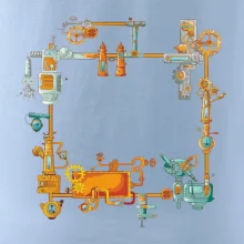 Steampunk farebná zostava