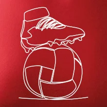 Futbalová lopta kopačka jedným ťahom Futbalová lopta kopačka jedným ťahom