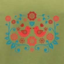 folklór - dva červené vtáčiky