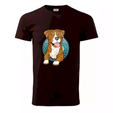 Americký staford kreslený v koliesku (Pecka design)