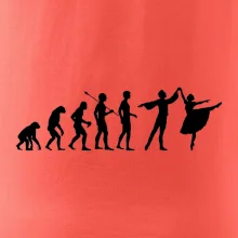 Evolúcia tanec - muž a žena so sukňou