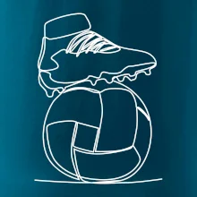 Futbalová lopta kopačka jedným ťahom Futbalová lopta kopačka jedným ťahom