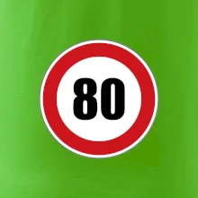 Dopravná značka - obmedzenie rýchlosti 80