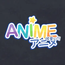 Anime nápis dúhový