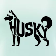 Husky nápis v tele