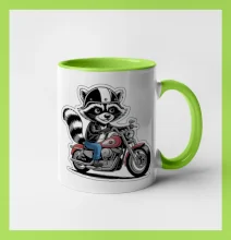 Mýval na motorke kreslený