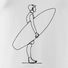 Surfer stojaci jedným ťahom Surfer stojaci jedným ťahom