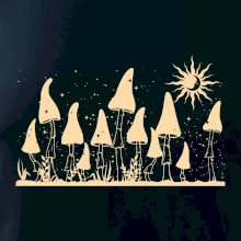 Goblincore noční krajina Goblincore noční krajina