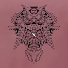 Steampunk sova čiernobiela Steampunk sova čiernobiela