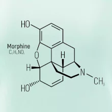 Molekulárna štruktúra Morfín